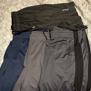 Reebok Athletic Shorts Set in Black, Blue, and Gray